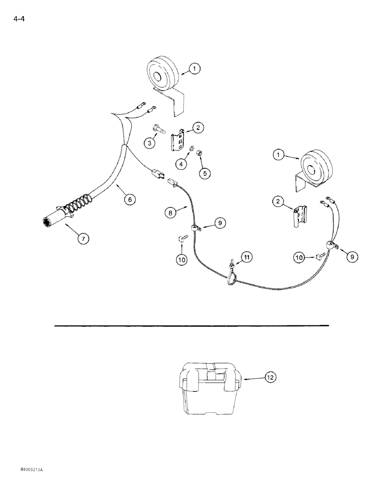 Схема запчастей Case IH 1350 - (4-04) - FLASHING WARNING LIGHTS (06) - ELECTRICAL