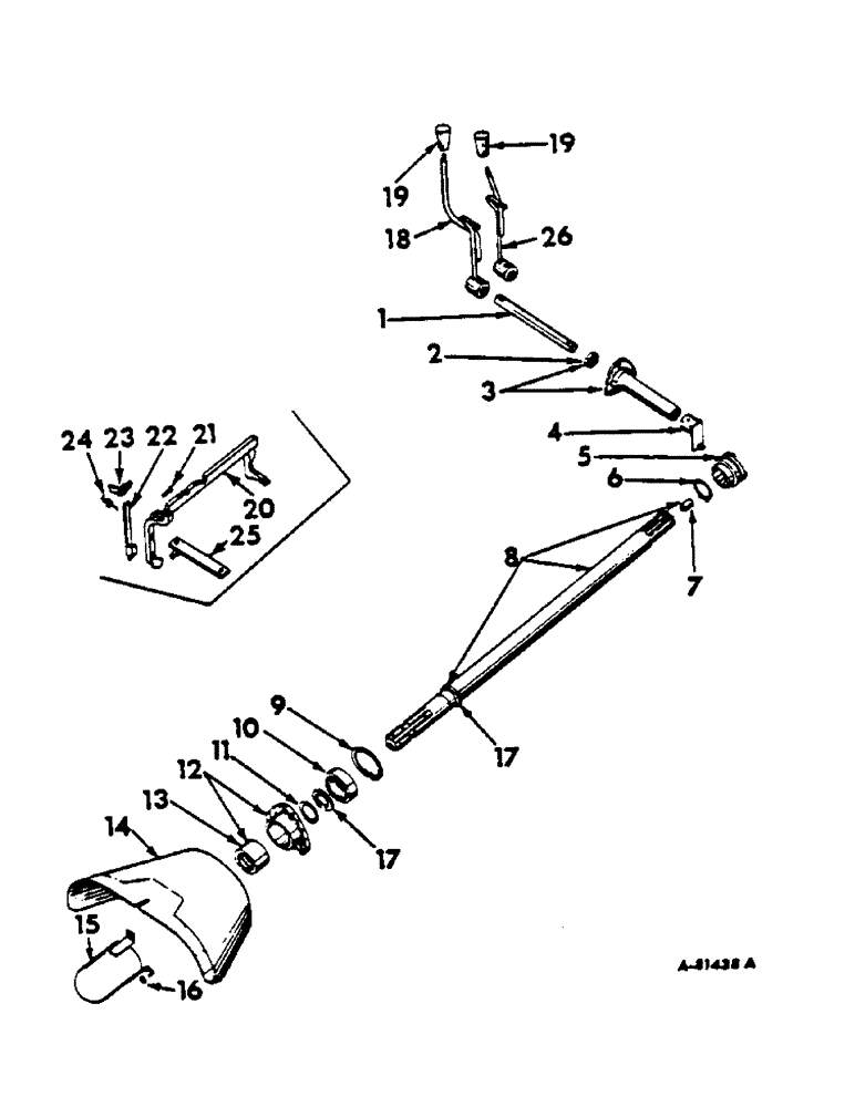 Схема запчастей Case IH 444 - (B-15) - POWER TRAIN, POWER TAKE-OFF REAR SECTION (03) - POWER TRAIN