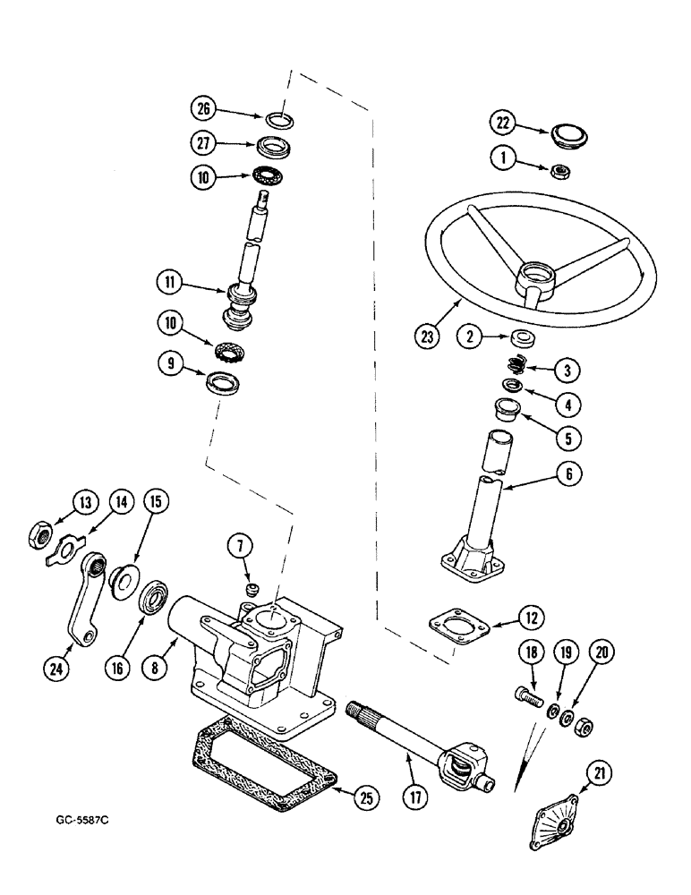 Схема запчастей Case IH 633 - (5-216) - STEERING (05) - STEERING