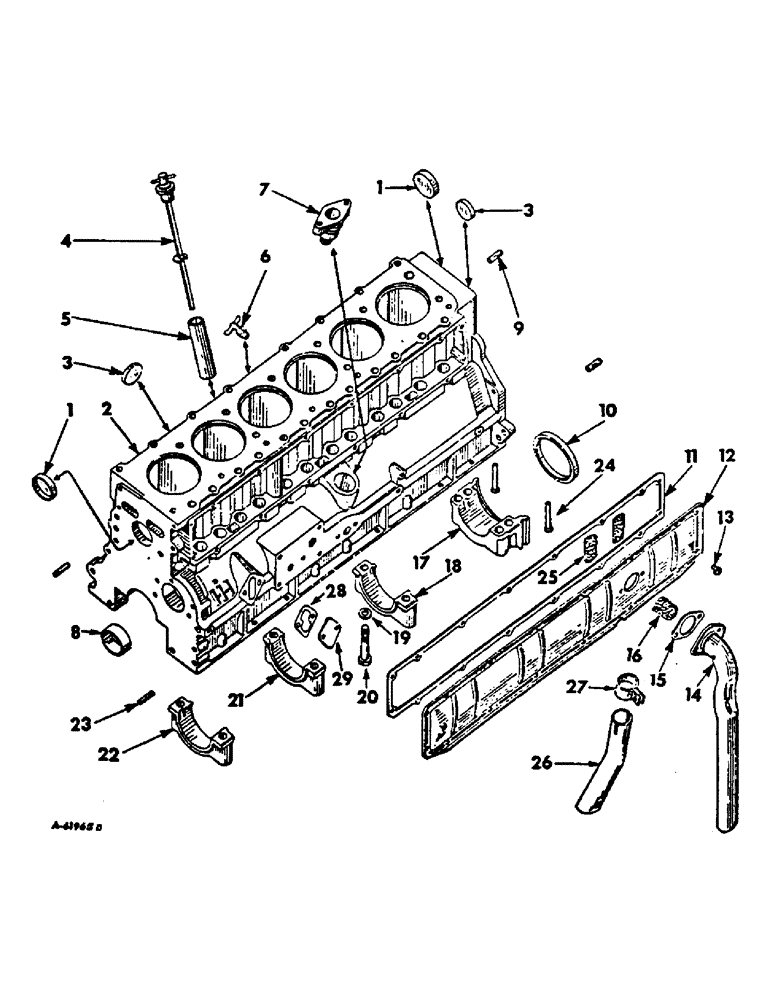 Схема запчастей Case IH 414 - (280) - CRANKCASE AND RELATED PARTS (10) - ENGINE