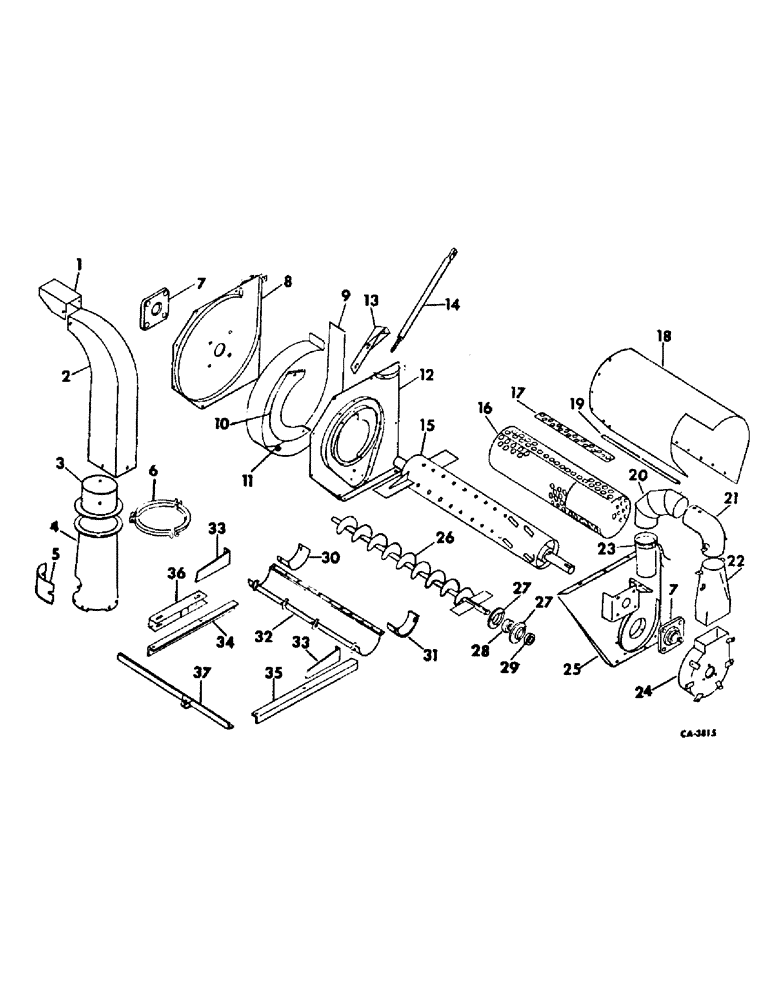 Схема запчастей Case IH 950 - (C-43) - CORN SHELLER UNIT ATTACHMENT 
