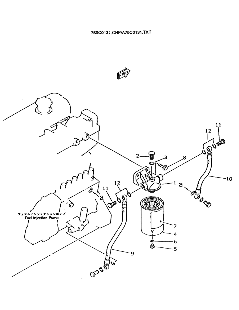 Схема запчастей Case IH 7000 - (C01-31) - ENGINE, FUEL FILTER & PIPING Engine & Engine Attachments