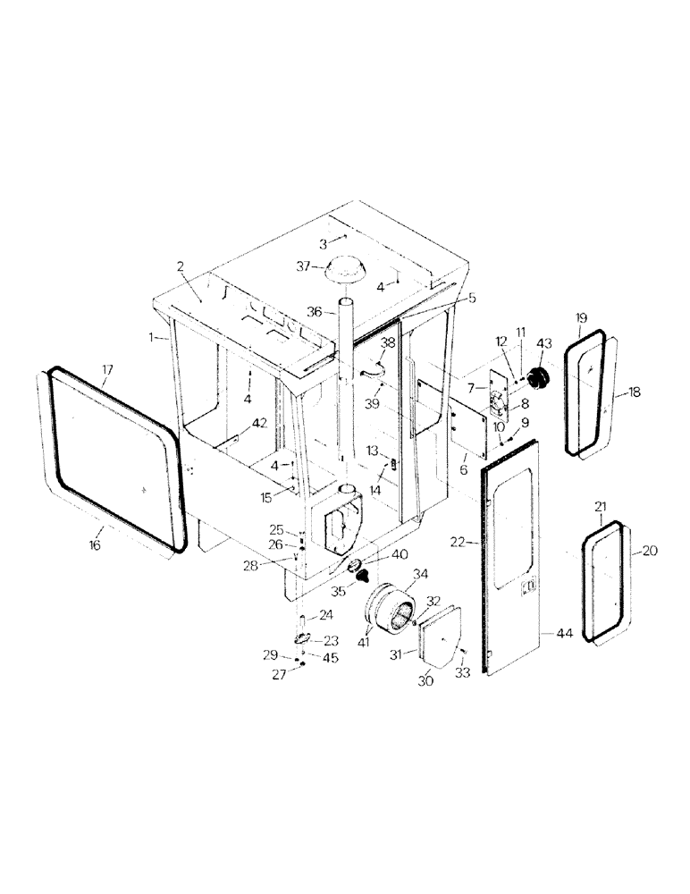 Схема запчастей Case IH KM-225 - (01-01) - CAB (10) - CAB