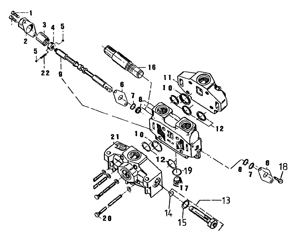 Схема запчастей Case IH 7700 - (B04[15A]) - HYDRAULIC VALVE A35 {BASECUTTER AND ROLLERS} Hydraulic Components & Circuits