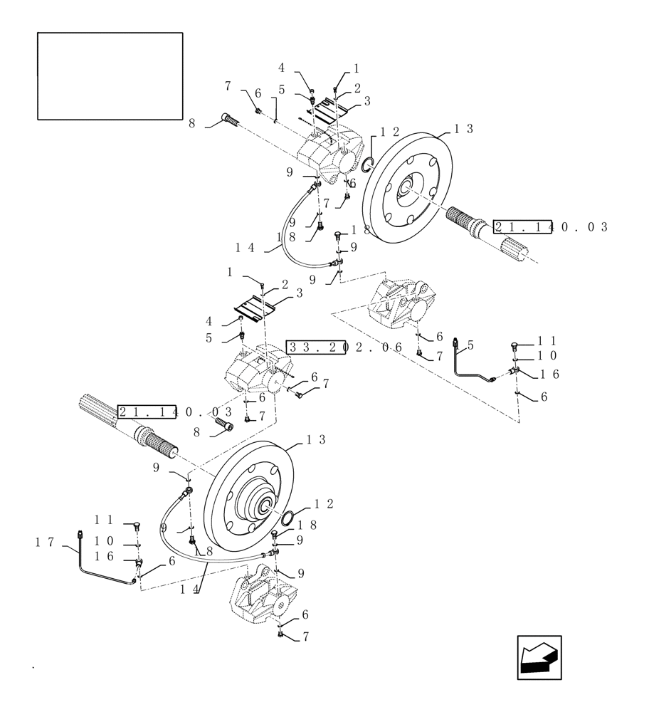 Схема запчастей Case IH 9010 - (33.202.04) - SERVICE BRAKES - 9010 (33) - BRAKES & CONTROLS