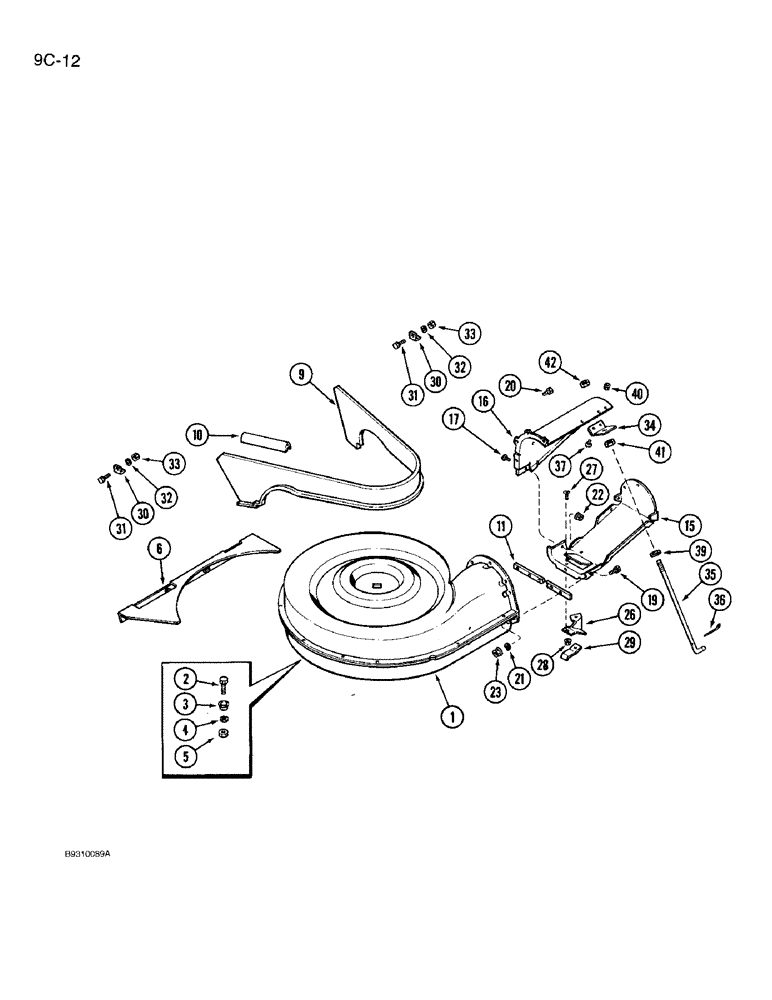 Схема запчастей Case IH 950 - (9C-12) - FAN SHROUD (09) - CHASSIS/ATTACHMENTS
