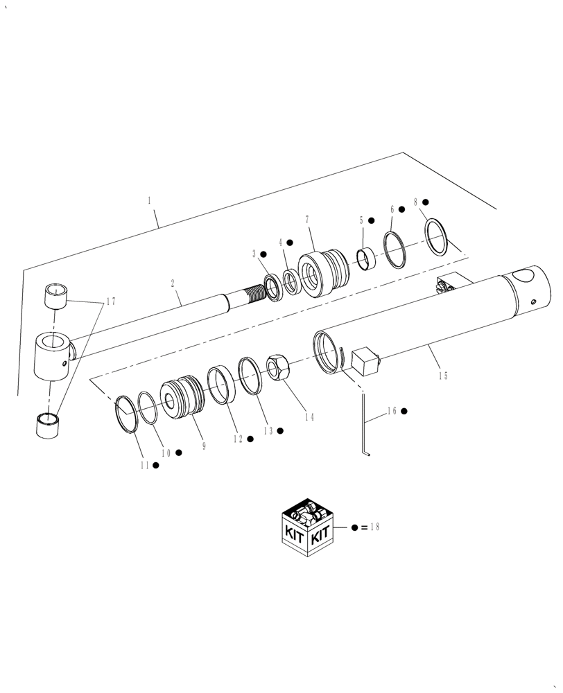 Схема запчастей Case IH BH102 - (002.01) - CYLINDER ASSEMBLY - SWING (35) - HYDRAULIC SYSTEMS