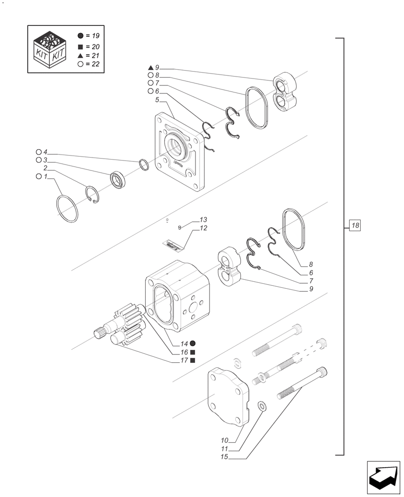 Схема запчастей Case IH FARMALL 110A - (35.220.AA) - AUXILIARY HYDRAULIC PUMP (35) - HYDRAULIC SYSTEMS