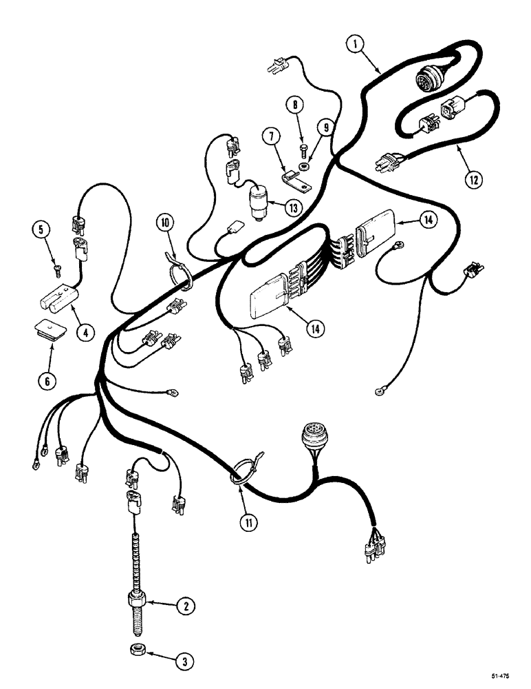 Схема запчастей Case IH 5150 - (4-04) - HARNESS - TRANSMISSION, (JJF1030000 - ) (04) - ELECTRICAL SYSTEMS