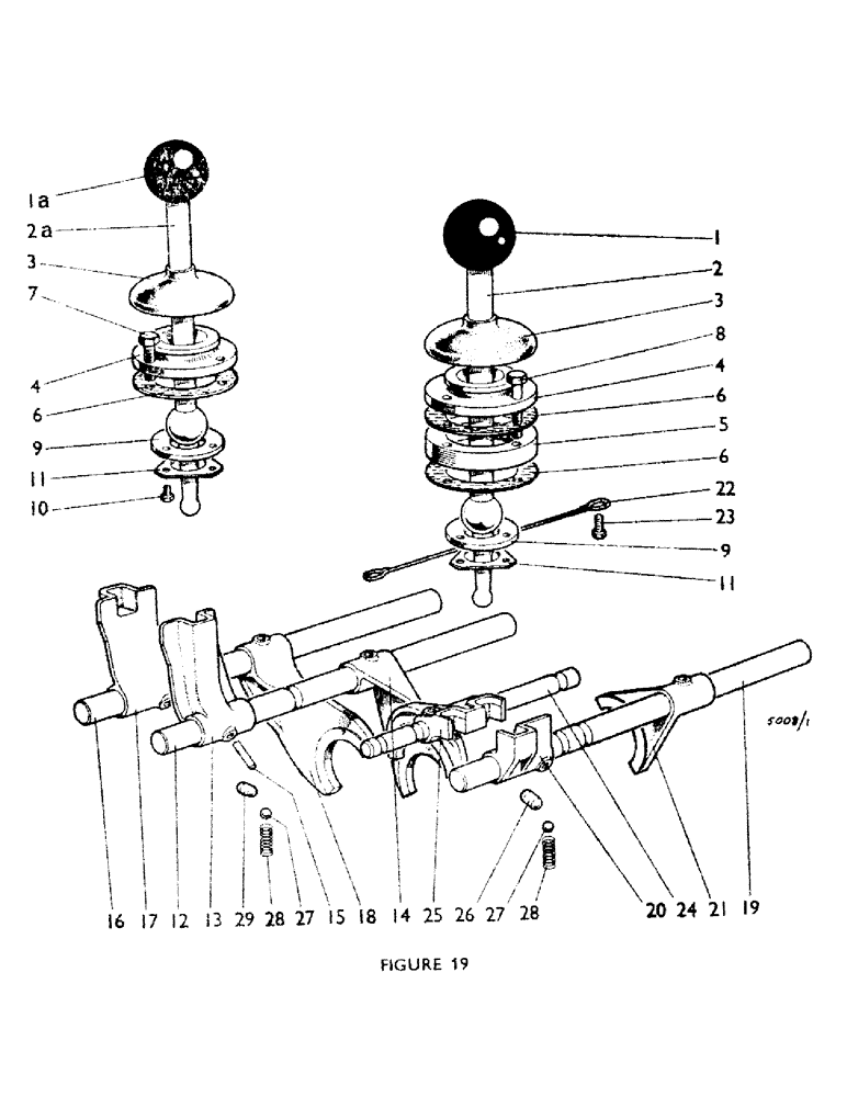 Схема запчастей Case IH 770A - (032) - SELECTOR MECHANISM, GEARBOX Gearbox
