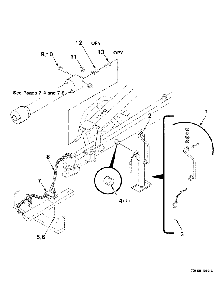 Схема запчастей Case IH 8220 - (7-02) - HITCH, JACK AND U-JOINT ASSEMBLY (58) - ATTACHMENTS/HEADERS