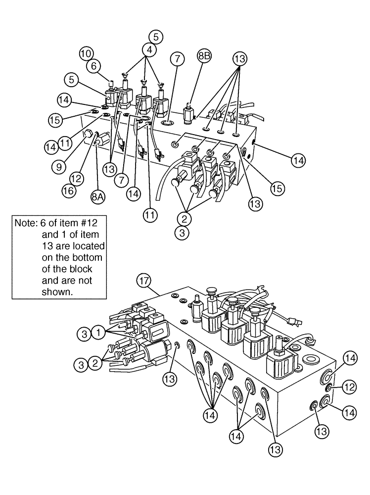 Схема запчастей Case IH 437 - (07-017) - VALVE BLOCK, TRIPLE BIN Hydraulic Components