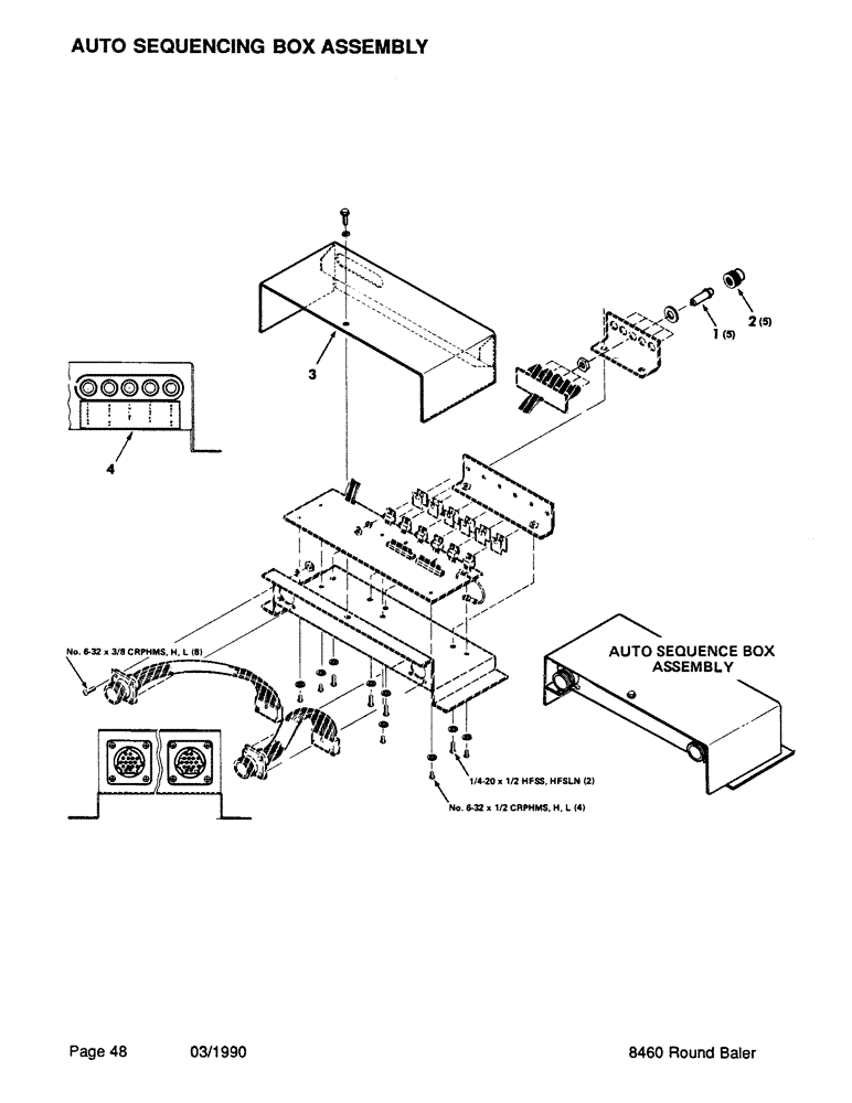 Схема запчастей Case IH 8460 - (048) - AUTO SEQUENCING BOX ASSEMBLY (06) - ELECTRICAL