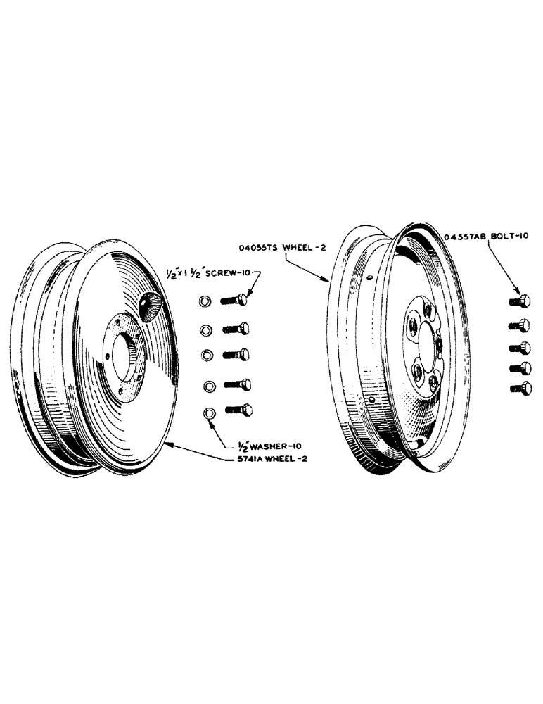 Схема запчастей Case IH S-SERIES - (106) - FRONT WHEELS FOR PNEUMATIC FARM TIRES FOR S AND SO TRACTORS (06) - POWER TRAIN