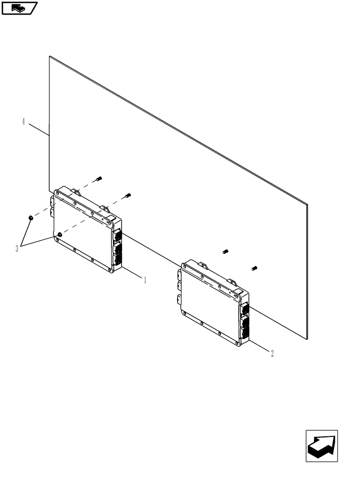 Схема запчастей Case IH MAGNUM 190 - (55.640.02) - TRANSMISSION, ELECTRONIC CONTROL UNITS (55) - ELECTRICAL SYSTEMS
