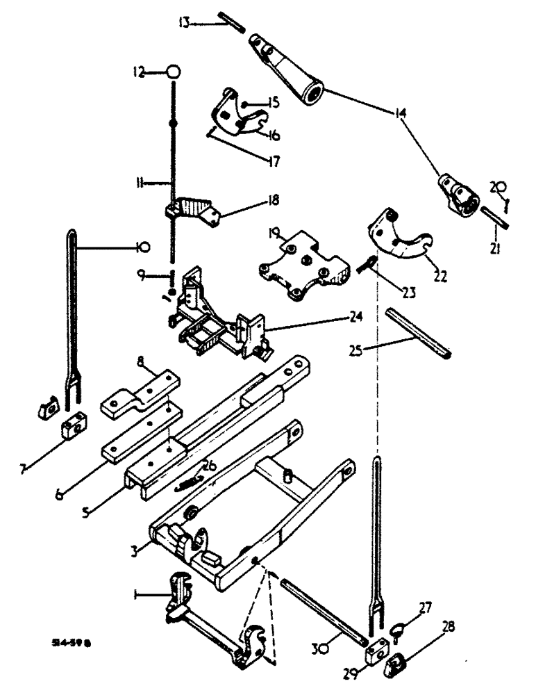Схема запчастей Case IH 474 - (09-07) - AUTOMATIC HITCH (12) - FRAME