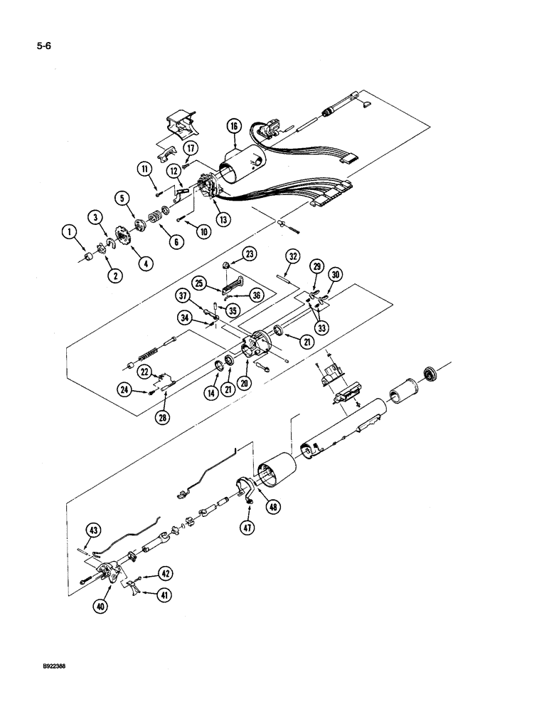 Схема запчастей Case IH 9250 - (5-006) - STEERING COLUMN ASSEMBLY (05) - STEERING