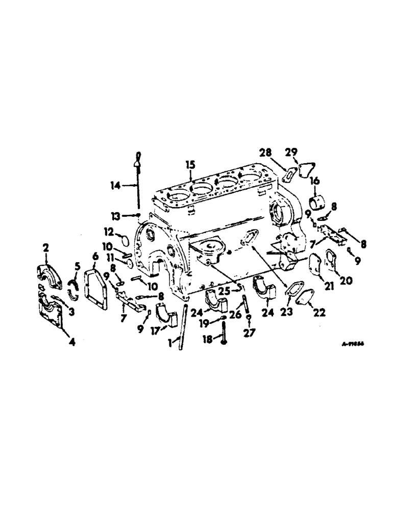 Схема запчастей Case IH C-123 - (B-16) - CRANKCASE AND RELATED PARTS 