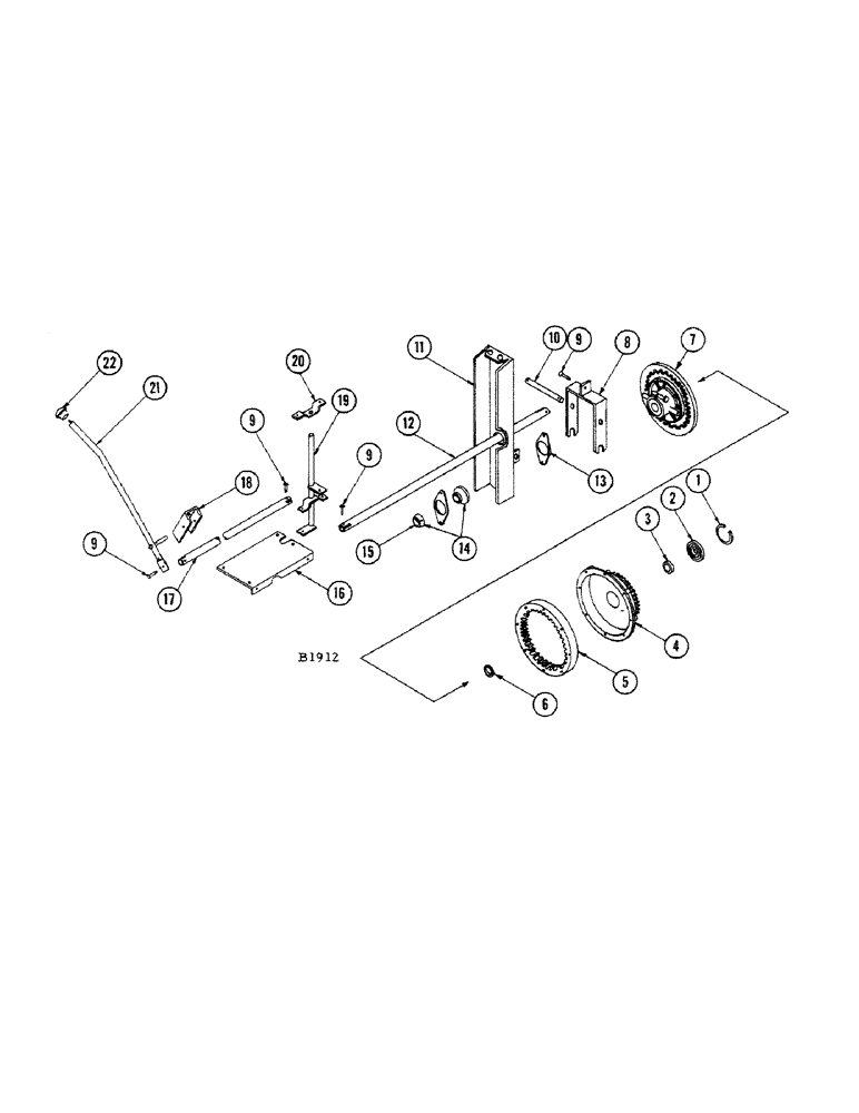 Схема запчастей Case IH 1010 - (082) - OVER CENTER CLUTCH, HEADER DRIVE (60) - PRODUCT FEEDING