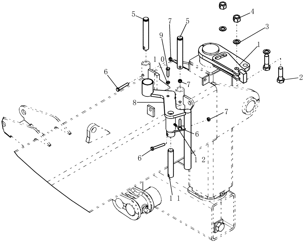 Схема запчастей Case IH 800 - (39.100.09) - LOCKING CASTER (60 AND 70) PART 1 OF 2 (39) - FRAMES AND BALLASTING