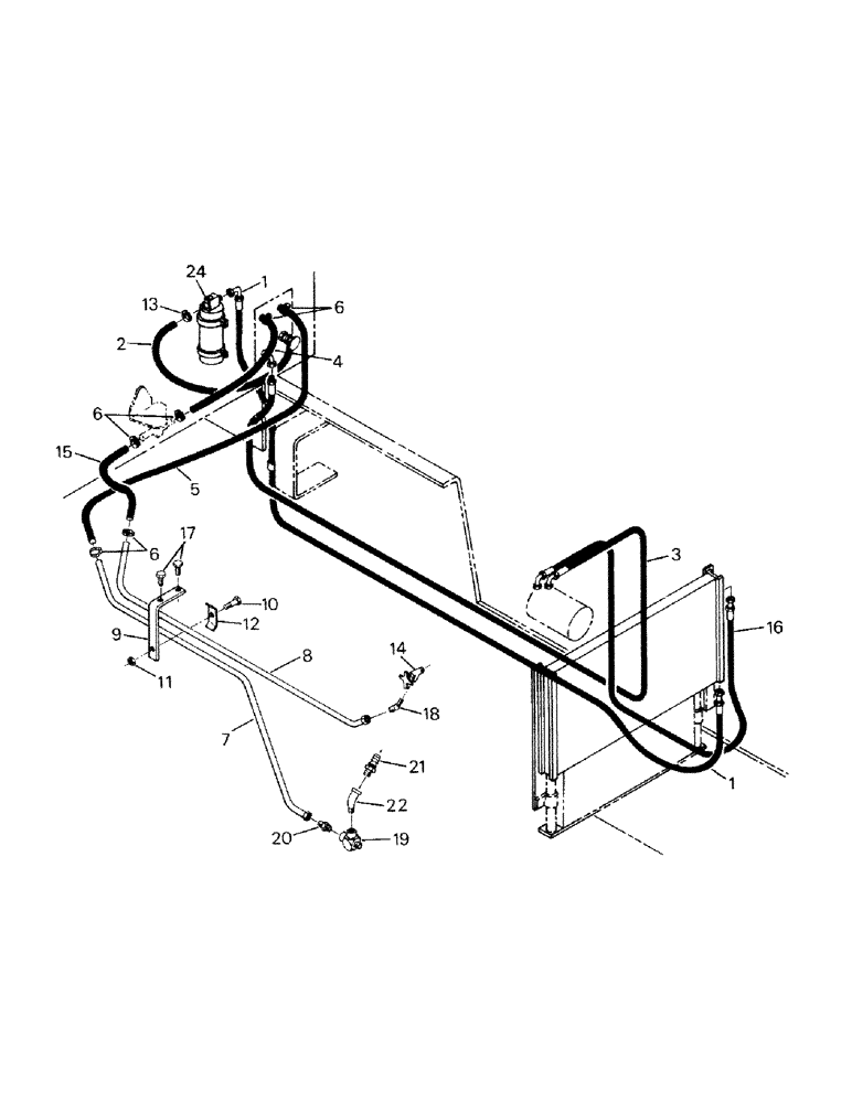 Схема запчастей Case IH KM-360 - (03-07A) - A/C AND HEATER PLUMBING, KOMATSU ENGINE (03) - Climate Control