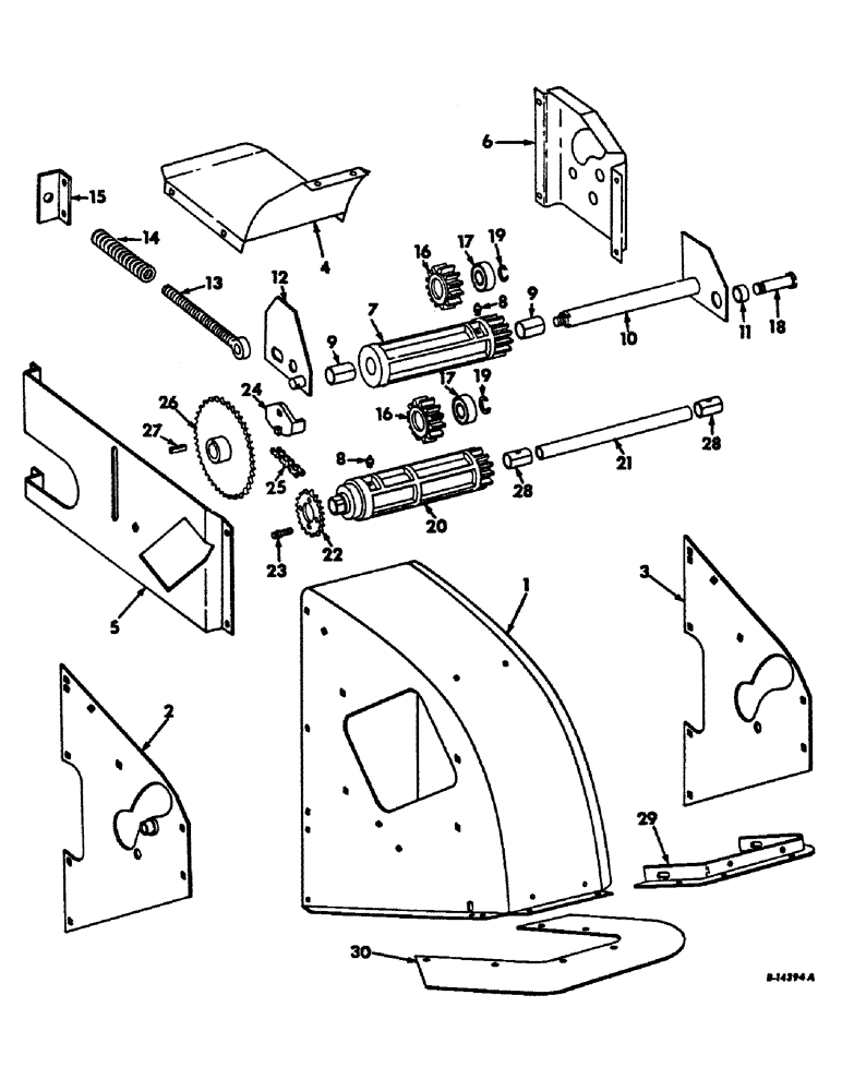 Схема запчастей Case IH 234 - (A-32) - BASIC CORN HARVESTER, TRASH ROLLS, SERIAL NO. 5782 AND BELOW (58) - ATTACHMENTS/HEADERS