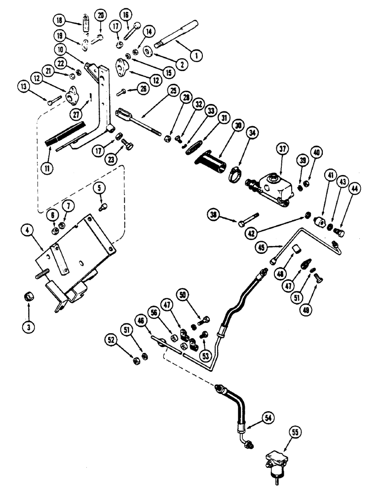 Схема запчастей Case IH 4690 - (7-234) - BRAKE PEDAL AND CYLINDER (07) - BRAKES