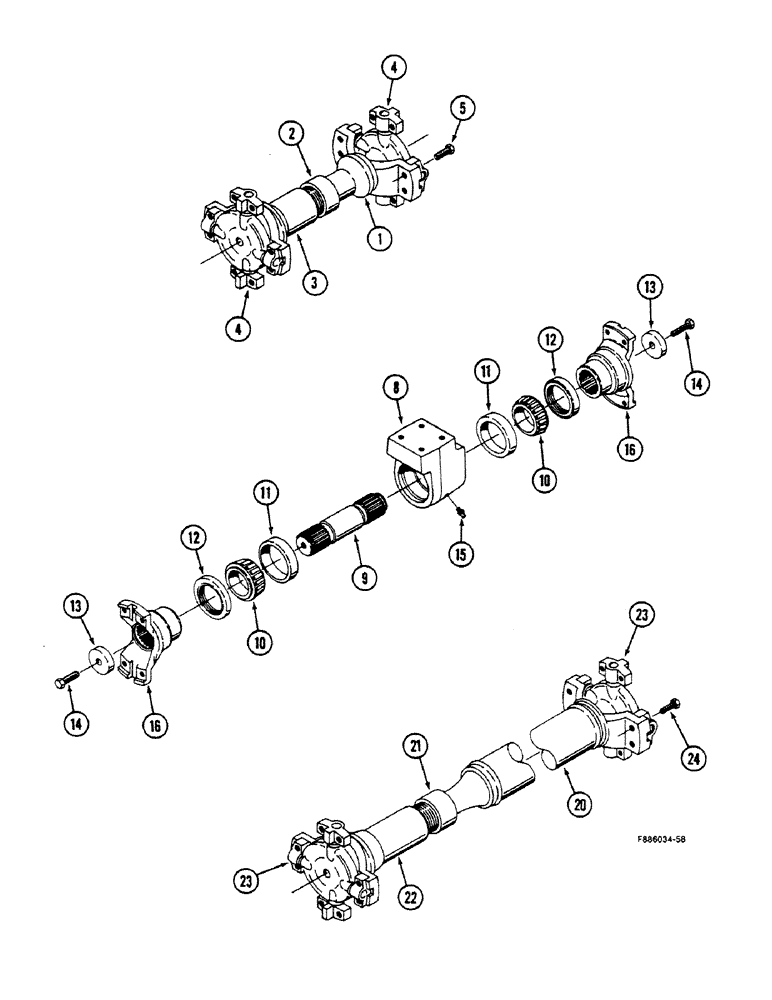 Схема запчастей Case IH 9150 - (6-068) - PTO DRIVE SHAFT (06) - POWER TRAIN