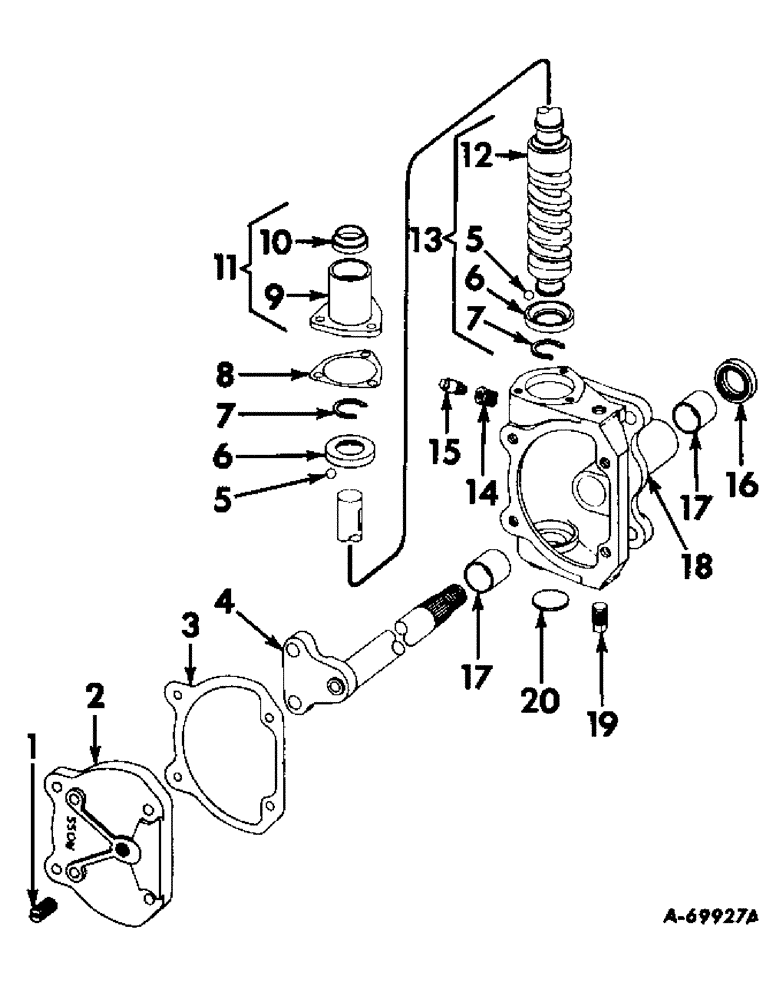 Схема запчастей Case IH 503 - (121) - STEERING GEAR CASE, ROSS GEAR (41) - STEERING