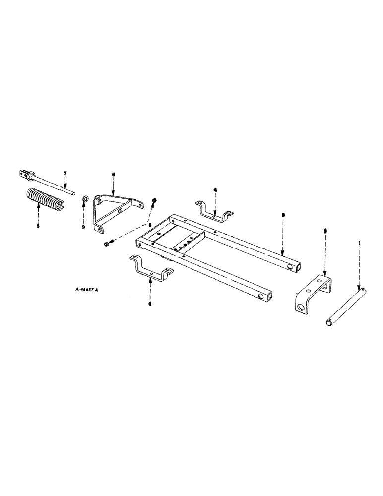 Схема запчастей Case IH L-54 - (F-3) - LIFTING ARM AND PRESSURE SPRING ROD - L-54 LEVELING AND GRADER BLADE 