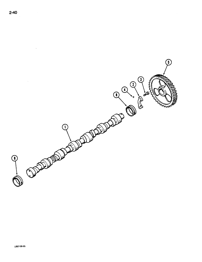 Схема запчастей Case IH 9130 - (2-40) - CAMSHAFT, 6T-830 ENGINE, 6TA-830 ENGINE (02) - ENGINE