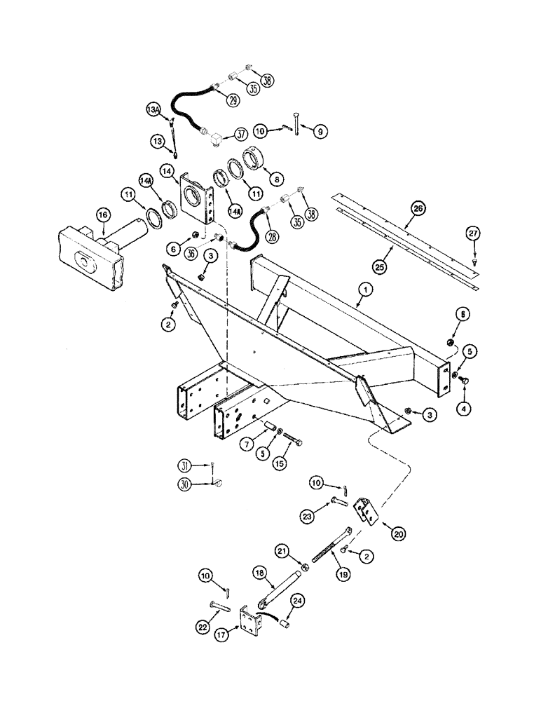 Схема запчастей Case IH 2344 - (05-06[02]) - AXLE, STEERING - SUPPORT - 92 TO 120 INCH ADJUSTABLE AXLE - 108 TO 120 INCH ADJUSTABLE AXLE (04) - STEERING