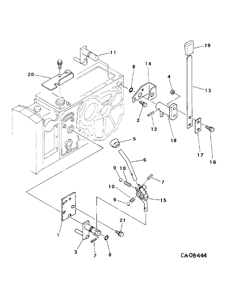 Схема запчастей Case IH 234 - (07-66) - DRIVE TRAIN, HYDROSTATIC TRANSMISSION, 234, TRANSMISSION CONTROLS (04) - Drive Train