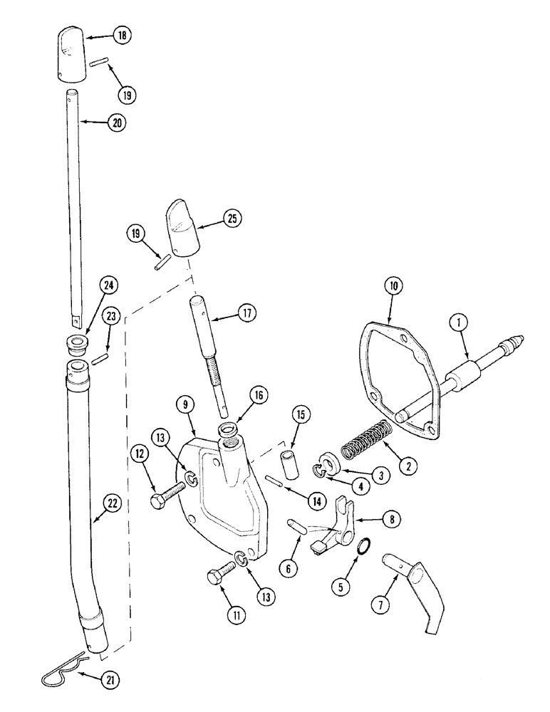 Схема запчастей Case IH 1394 - (8-332) - FLOW RATE LOWERING CONTROL, TRACTORS WITH CAB (08) - HYDRAULICS