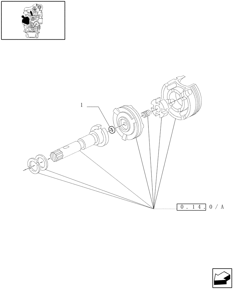 Схема запчастей Case IH 8045.05.406 - (0.14.0/B) - INJECTION PUMP, DRIVE SHAFT DISC SHIM 