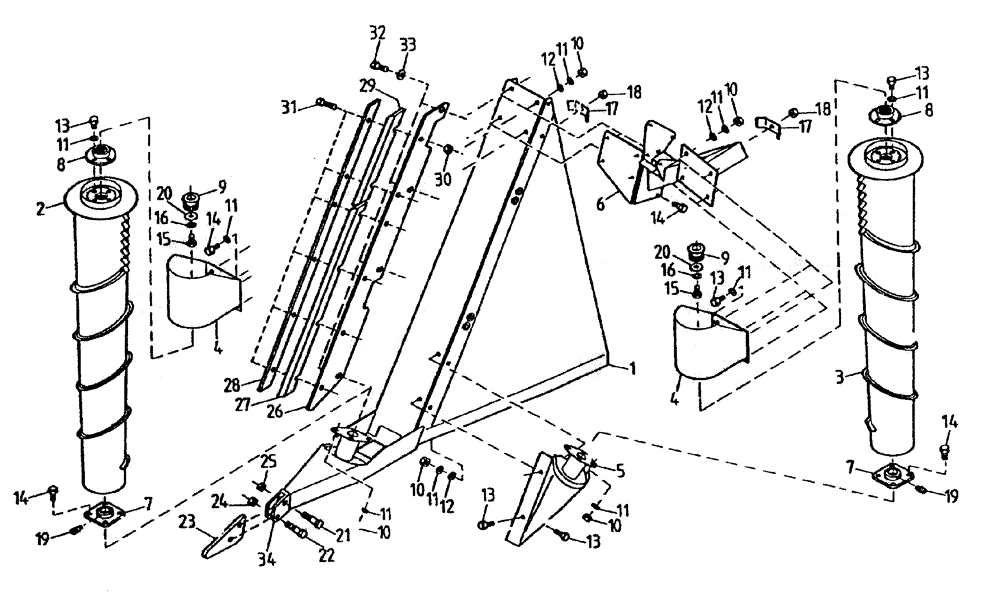 Схема запчастей Case IH 7000 - (A02-10) - CROPDIVIDERS (FLORIDA OPTION) Mainframe & Functioning Components