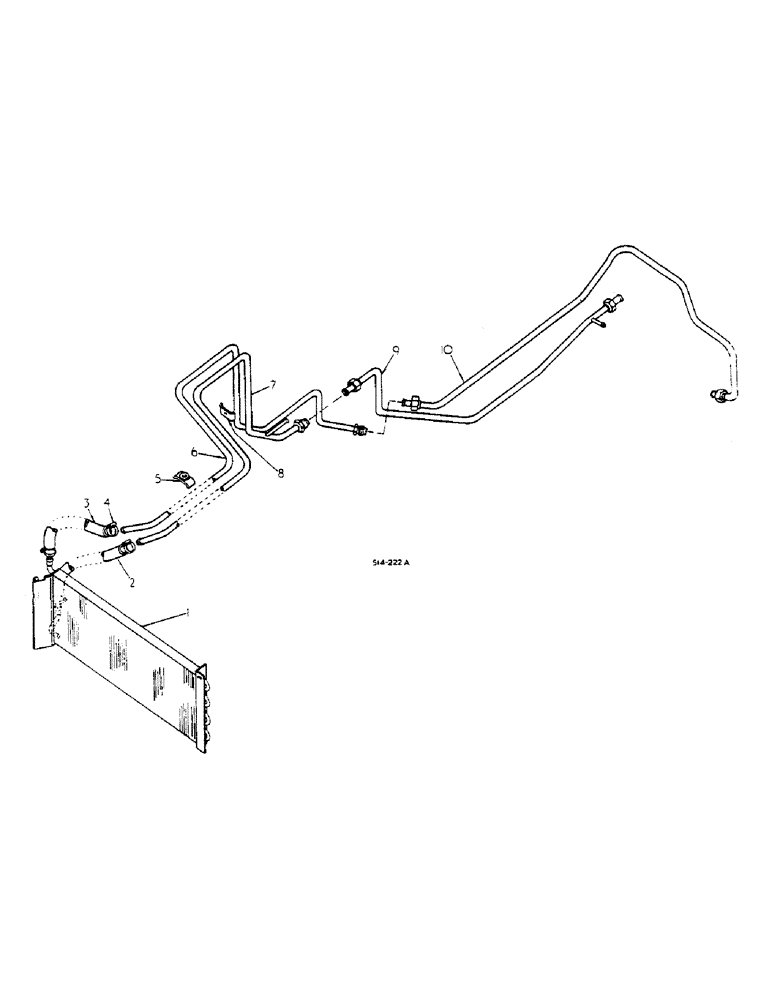 Схема запчастей Case IH 584 - (06-002) - OIL COOLER, SYNCHROMESH DRIVE TRACTORS Cooling