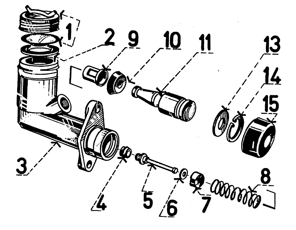 Схема запчастей Case IH 7700 - (B01[60]) - HYDRAULIC CYLINDER, BRAKE MASTER CYLINDER Hydraulic Components & Circuits