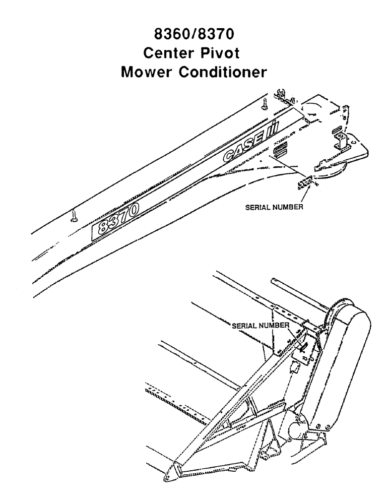Схема запчастей Case IH 8370 - (1-2) - SERIAL NUMBER LOCATION (00) - PICTORIAL INDEX