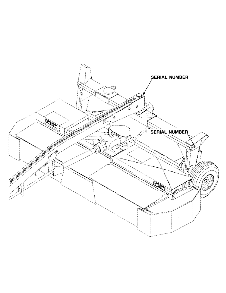 Схема запчастей Case IH 8312 - (1-2) - SERIAL NUMBER LOCATION, 8312 ROTARY MOWER CONDITIONER, 12 FOOT (05) - SERVICE & MAINTENANCE