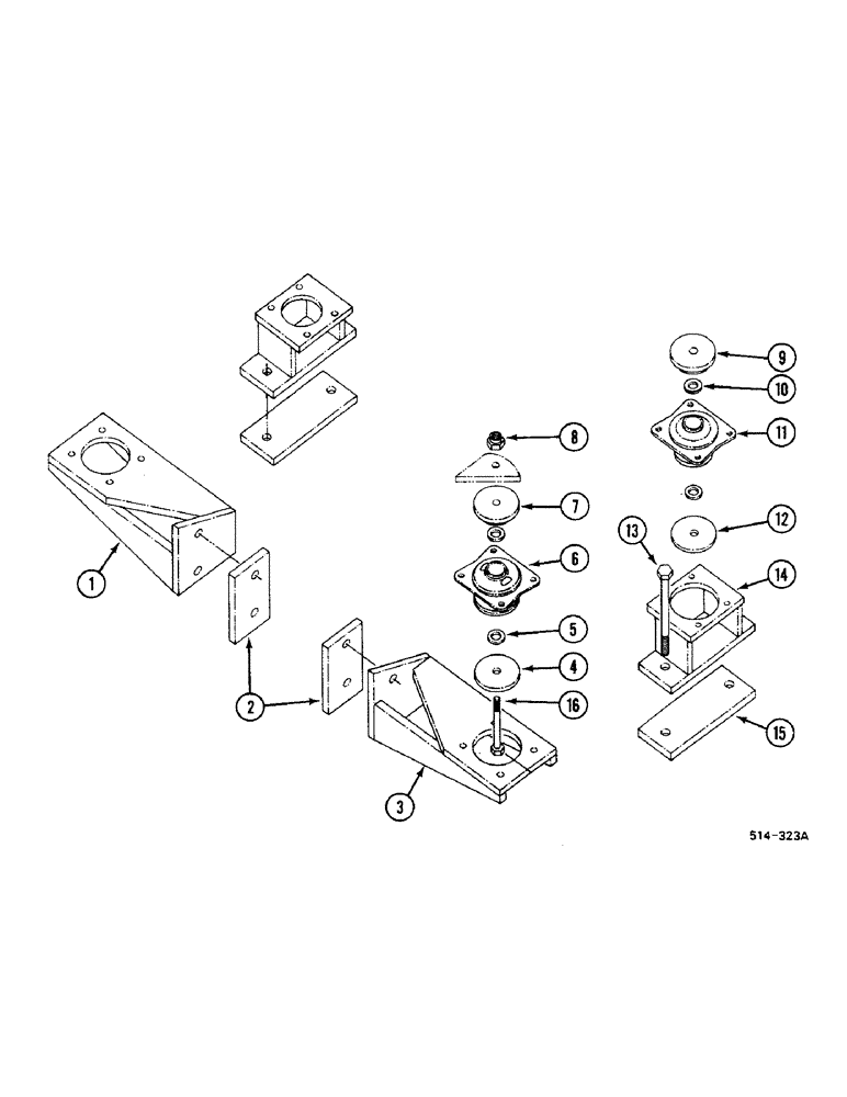 Схема запчастей Case IH 685 - (9-696) - CAB MOUNTINGS (09) - CHASSIS/ATTACHMENTS