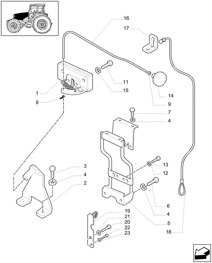 Схема запчастей Case IH JX1100U - (1.83.0[03]) - HOODS - LOCK AND SUPPORTS (08) - SHEET METAL