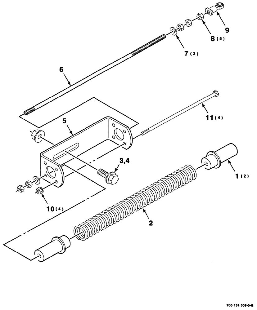 Схема запчастей Case IH 8880HP - (05-010) - TENSIONER ASSEMBLY (58) - ATTACHMENTS/HEADERS