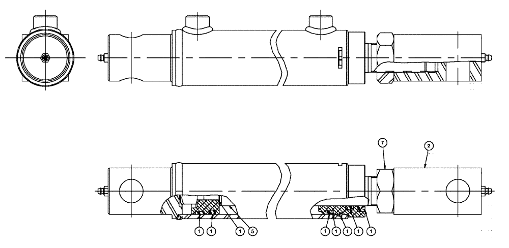 Схема запчастей Case IH SPX4410 - (07-005) - OUTER BOOM FOLD Cylinders