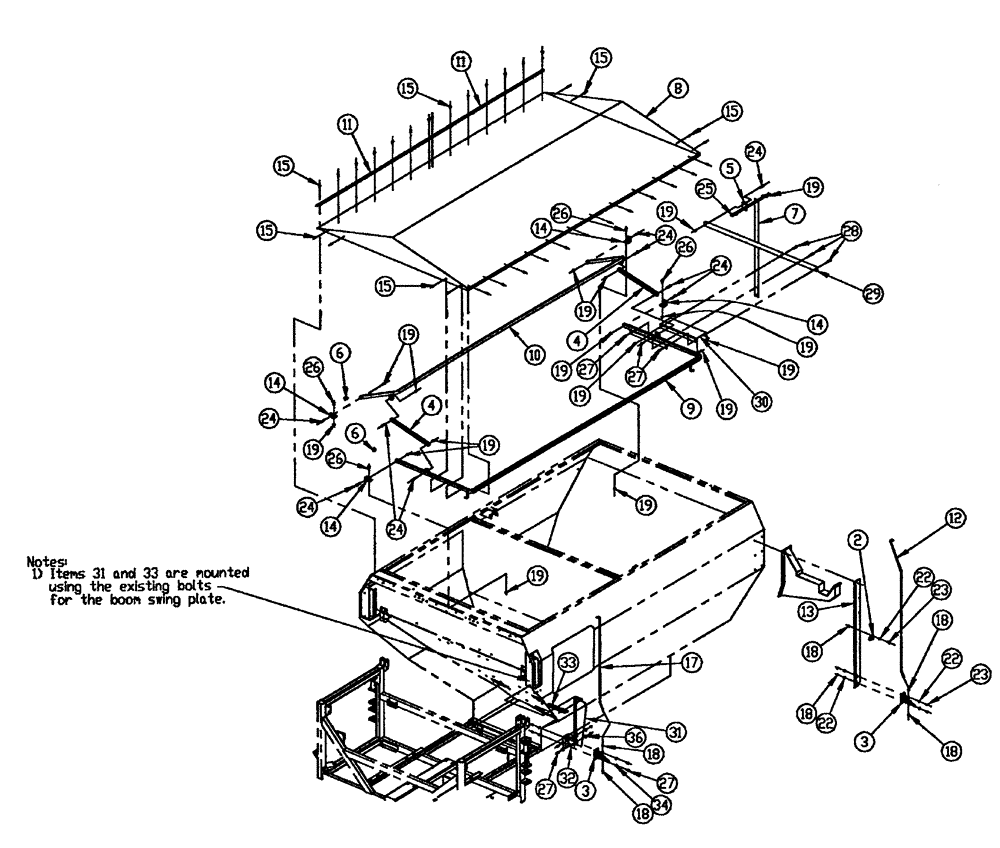 Схема запчастей Case IH 438 - (15-001) - FLIPTOP GROUP, MID Tarps Decals/ Miscellaneous