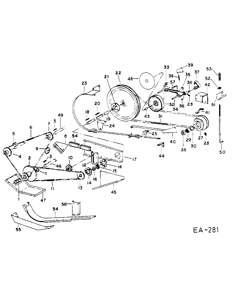 Схема запчастей Case IH 1460 - (17-160) - GRAIN TANK UNLOADER DRIVE Mounted Equipment