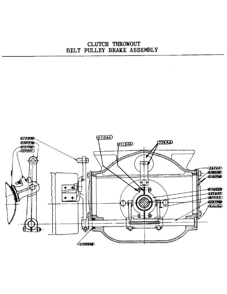 Схема запчастей Case IH SO-SERIES - (056) - CLUTCH THROWOUT BELT PULLEY BRAKE ASSEMBLY, S, SC, SO (06) - POWER TRAIN