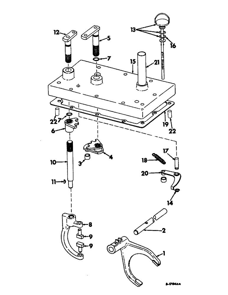 Схема запчастей Case IH 1456 - (07-26) - DRIVE TRAIN, GEAR SHIFT MECHANISM, RANGE TRANSMISSION (04) - Drive Train