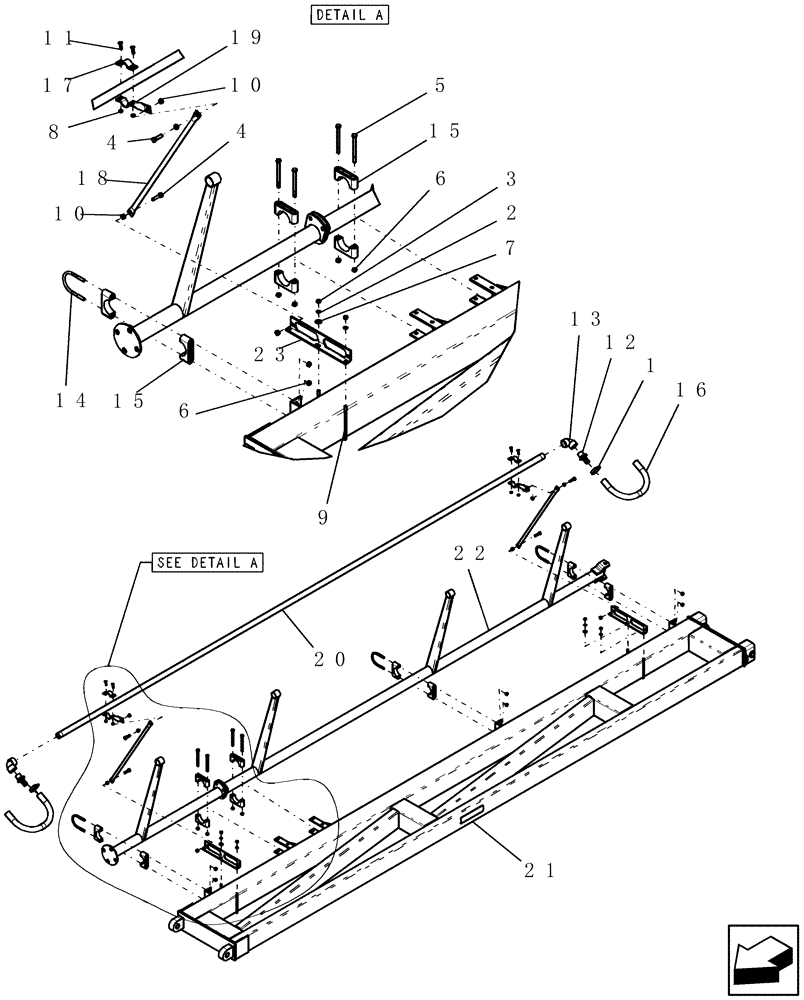 Схема запчастей Case IH SRX100 - (E.10.C[02]) - WHEELED BOOM - 110 TO 130 MIDDLE BOOM ASSEMBLY E - Body and Structure