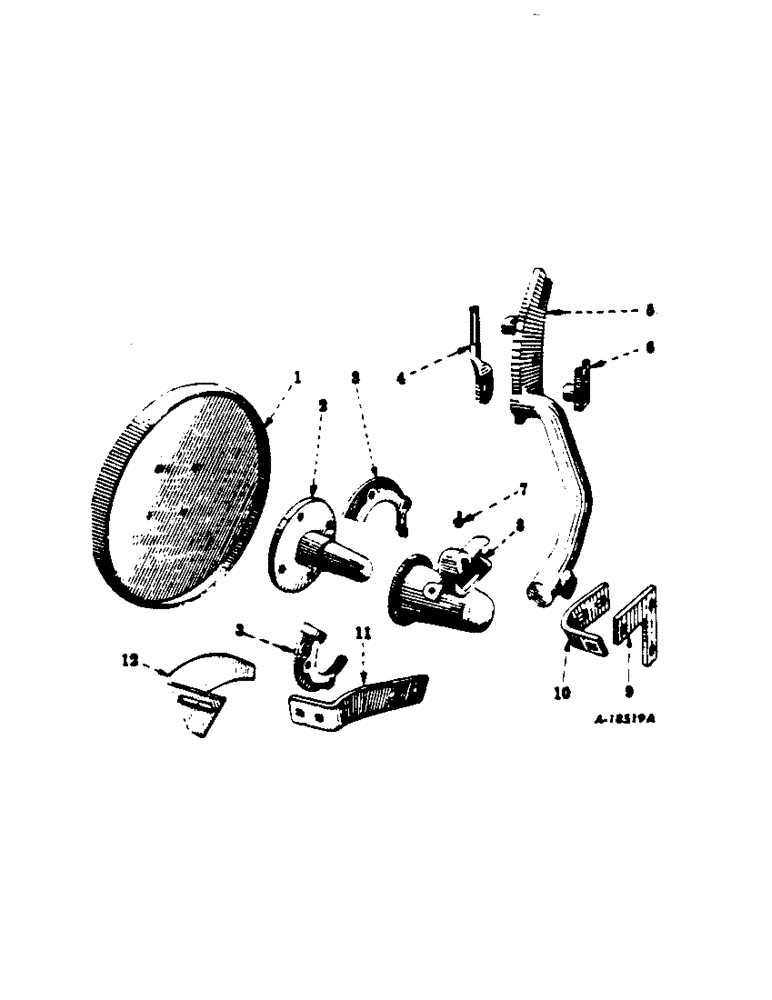 Схема запчастей Case IH 1-F296 - (T-6) - REAR FURROW WHEEL ATTACHMENT 